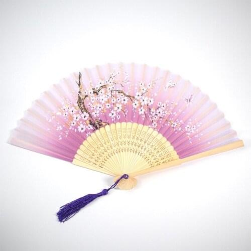 20 Pcs Bamboo Fan Chinese Style Folding Tassel Fans Home Decoration Ornaments Art Craft Gift Wedding Party Dance Props Halloween