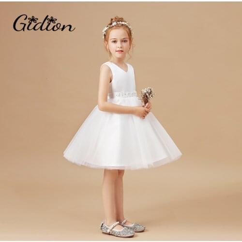 2020 Formal Flower Dress Kids Clothes For Girls Children Retro Lace Princess Dress Girl Party Wedding Dress Elegant Party Dress