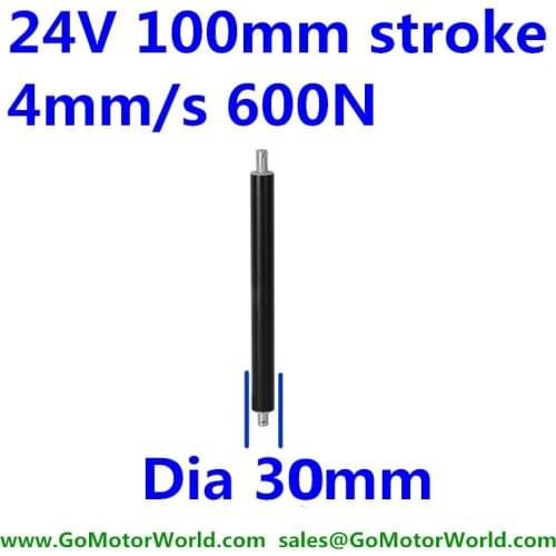24V 5mm/s speed 100mm stroke 600N load DC tubular linear motor in line DC linear actuator LA15 type hot sell