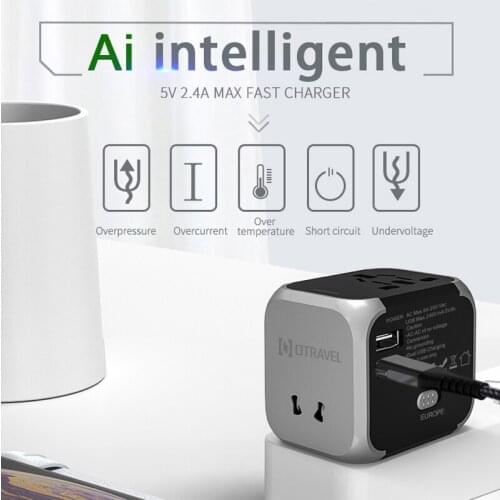 Power Adapter Quick Charge Smart Strip Plug Extension Socket USB Plug UK/US/EU International Universial Travel Adapter Charger