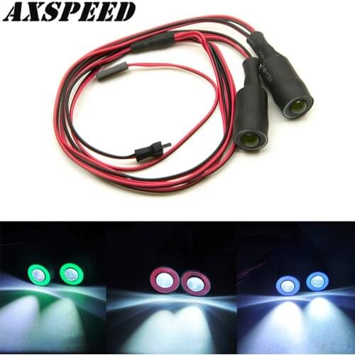 AXSPEED RC Car LED Light 4.2V-6V 13mm 2LEDs Angel Eye LED Light Headlight Headlamps for 1:10 RC Crawler Car Parts
