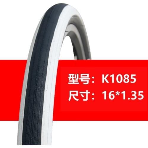 K1085 16*1.35 60TPI White Red Bicycle Tire Mountain Bike Tyres Bike Accessories
