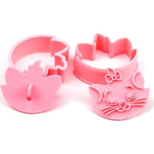 Free Shipping Mary Cat Biscuits Mold DIY 3D Cooking Mold Cute Cartoon Biscuit Baking Mold Bakeware Two Pieces Sets