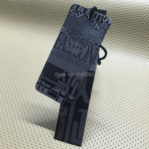 Custom black matt tags/pattern printing cardboard/garment tags printing/clothing printed labels/clothing woven labels logo