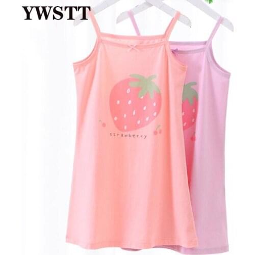 Kids Homewear Suspender Pajamas Dress Child Nightdress Summer Girls Dressing Gown Kids Pajamas Sleepwear For Girl Sleeping Dress
