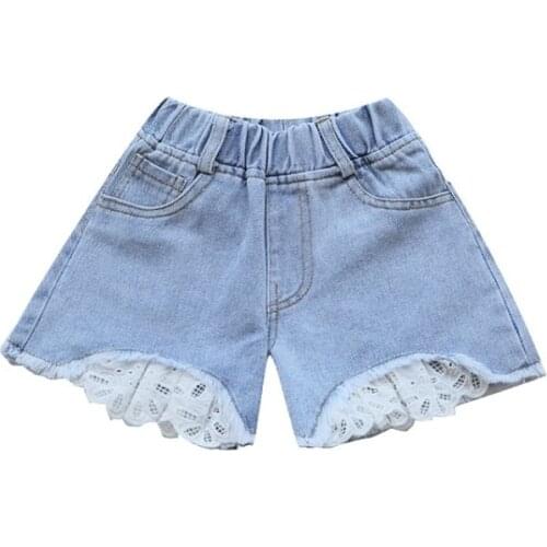 Denim Shorts for girls 2021 summer sonic Pants baby denim shorts 2021 childrens clothing from 2 to 7 years Childrens jeans
