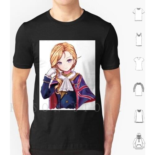 Azur Lane-Hood T Shirt Print For Men Cotton New Cool Tee Azur Lane Hood Big Tits Boobs Oppai Cleavage Bikini Swimsuit Legs