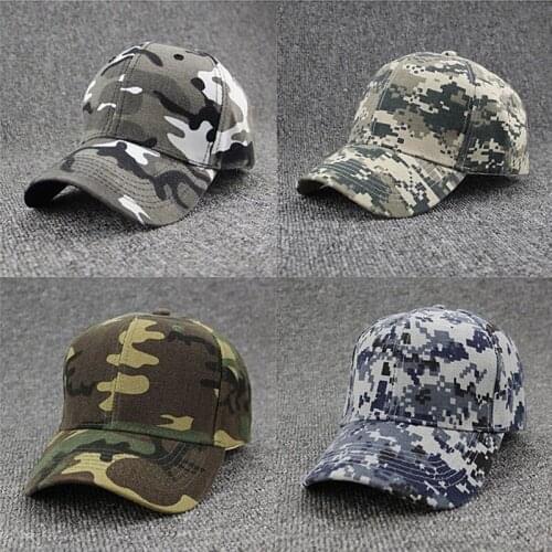 2021 New Unisex Adjustable Army Camouflage Camo Cap Casquette Hat Baseball Cap Men Women Casual Jungle Desert Hat Caps