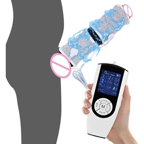 Male Masturbator Electro Shock Penis Ring Therapy Massager Cock Rings Penis Extender Enlargement Sex Toys For Men Sex Shop