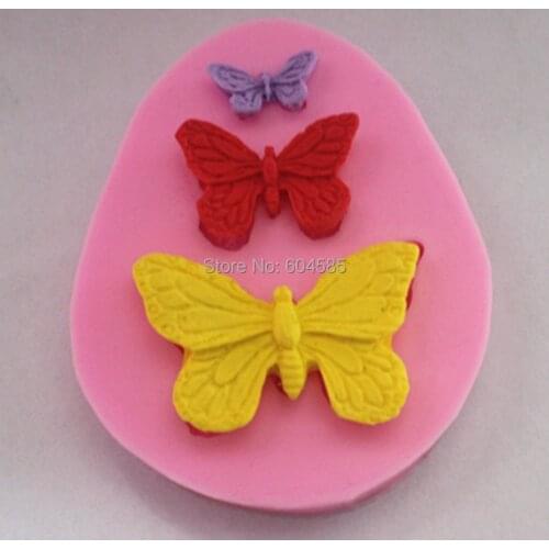 Butterfly Set F0319 Fondant Mold Silicone Sugar mold Craft Molds DIY gumpaste flowers Cake Decorating