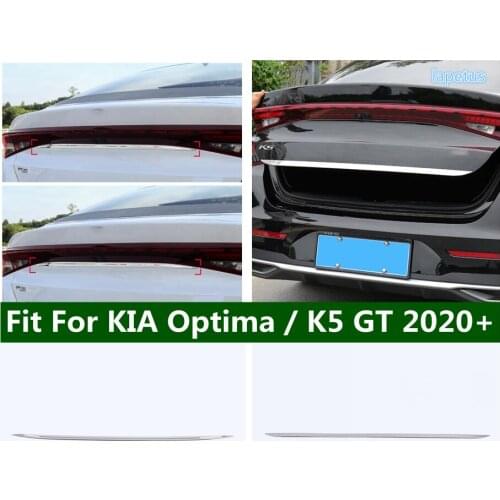 Stainless Steel Rear Tailgate Trunk Tail Door Overlay Strip Cover Trim For KIA Optima / K5 GT 2020 2021 Exterior Refit Accessory