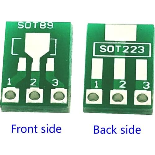 10pcs SOT89 To DIP SOT223 To DIP IC Adapter PCB Board Converter Plate Double Sides 1.5mm 2.3mm To 2.54mm Pin Pitch Pinboard