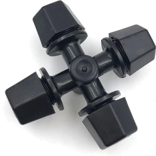 10pcs Plastic Spray Water Fog Misting Nozzle 4 nozzles Gardening Water Cooling System Greenhouse Plants Spray Sprinkler Head