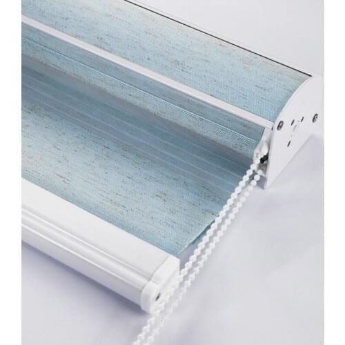 Zshine Semi Automatic Zebra Roller Blinds for Window One Touch Spring System No Need Electricity Zebra Shades Customized Size