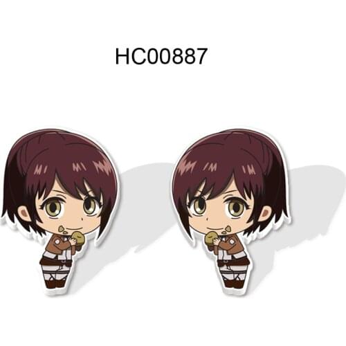 Winsome Anime Earrings Attacking Giant Cartoon Characters Acrylic Resin Epoxy Stud Earrings