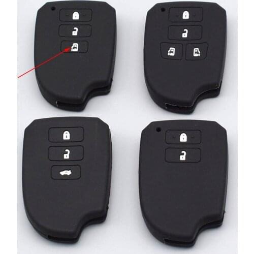 10 units Silicone Cover Remote Key Case Jacket Fob For TOYOTA Yaris Camry Corolla Vios Remote 2 3 4 Buttons Key Protector
