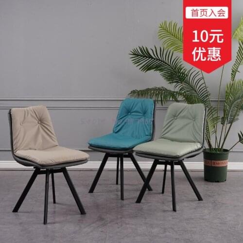Modern light luxury and comfortable Nordic sedentary net red makeup INS home living room backrest writing sofa dining table chai