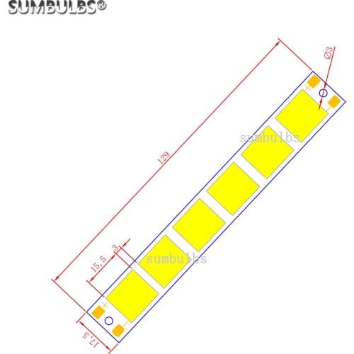 [SUMBULBS] Grid Shaped Flexible COB Light Source Bulb 5W 12V DC LED Bard Strip for DIY Work House Indoor Lamp