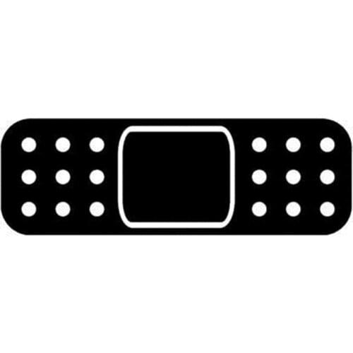 SZWL Band Aid Bandage Car Sticker Creative Decal Waterproof Vinyl PVC for JDM Drift Window White Black/Sliver/white,15cm*5cm