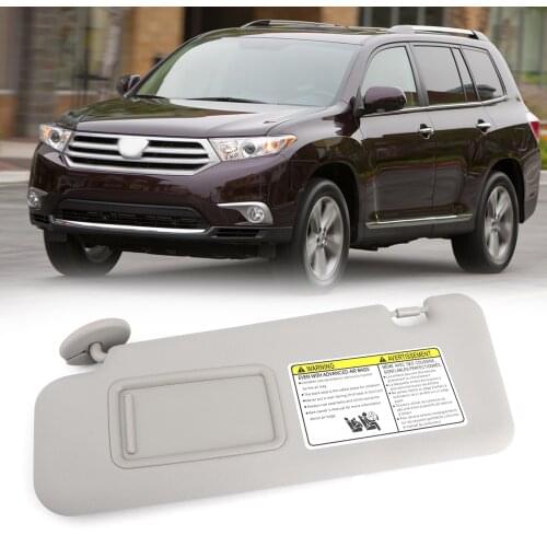 Topteng For Highlander 2008 2009 2010 2011 2012 2013 Left Gray Sun Visor W/ Vanity Light 74320-48500-B0 Car Auto Accessorie