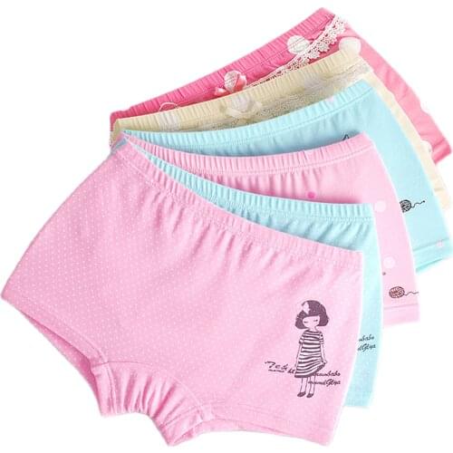 Students panties cute girl underpants 2 pieces/lot