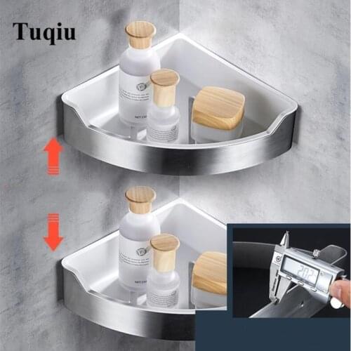 Bathroom Kitchen Storage Shelf Wall Mounted Stainless Steel Shower Caddy Rack Brushed Nickel Commodity Holder