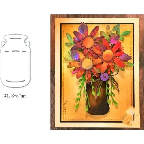 Flower Vase Metal Cutting Dies DIY Scrapbooking Template Embossing Stencil Handicraft Card Album Making Die Cut 2019 New