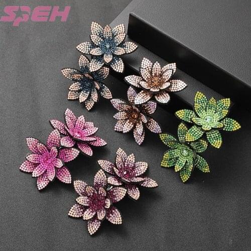 Clip rhinestone hair clip butterfly top clip hair ornament inlaid hairpin