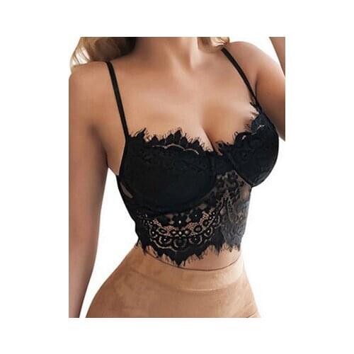 Womens Sexy Top Short Top Long Sleeve Lace Top V Neck Wrap Chest Cropped Top Fashion Hot 2020