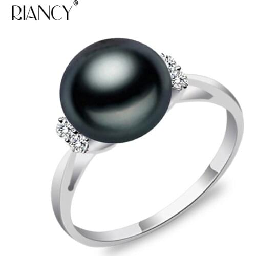 2019 Fashion pearl ring,natural freshwater pearl jewelry ring,charm 925 sterling silver wedding ring for women gift