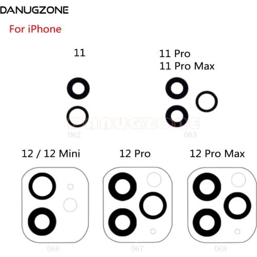 10PCS/Lot For IPhone X XR XS Max 11 Pro 12 Mini Back Lens Rear Camera Glass Lens Mirror