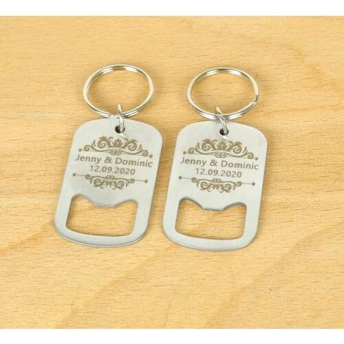10pcs Custom Logo Stainless Steel Bottle Opener Personalized Party Baby Shower Wedding Gift For Guests Wedding Accessories