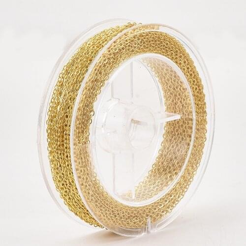 12 Meter/Roll Colorful Plating Cross Chain Copper Clad Iron Chain Diy Handmade Necklace Bracelet Jewelry Accessories