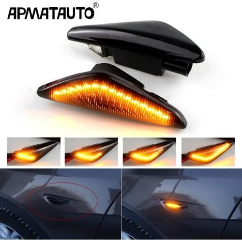2Pcs Sequential Dynamic Flowing LED Side Marker Light Turn Signal Light Blinker For BMW E70 X5 F25 X3 E71 X6 2007-2013