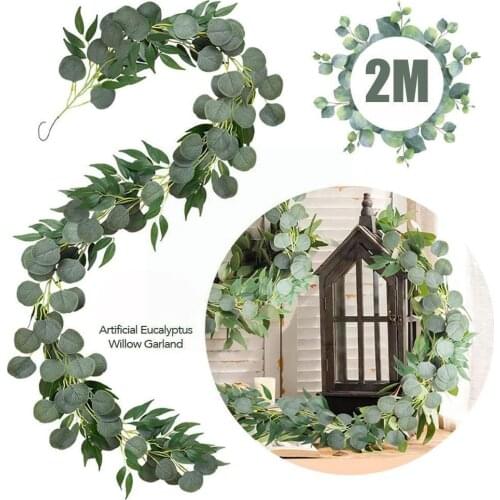 3Pcs/Hanging Artificial Plant Leaf Vine Man Rattan Fake Home Garden Plastic Decoration Party Plant Balcony Decoration Weddi I4A3