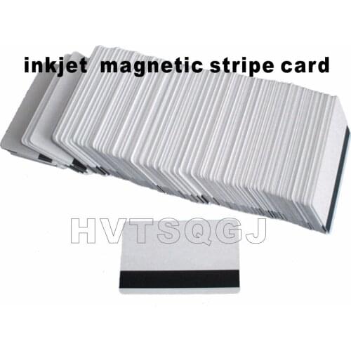 300pcs free shipping Inkjet Printable PVC Cards Hico Magnetic Strip Card