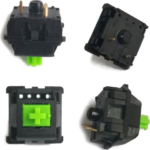 4pcs Durable Green RGB Switches 3 Pin for razer BlackWidow Chroma Mechanical Keyboard Switches Green Axis 3 Pin