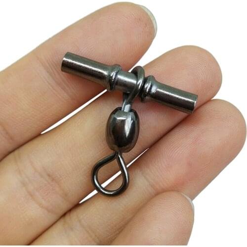 INFOF 500/1000pcs Fishing Swivels Sleeves 3 Way Swivel Hook Cross Line Crane Swivel Fly Fishing Connector Carp Fishing Tackle