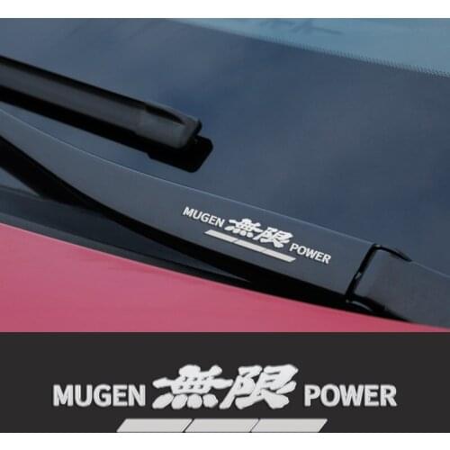 Car Metal Emblem Window Wiper Stickers Reflective Decor Decals For Mugen Power Honda Civic Accord CRV Hrv Jazz Accessories