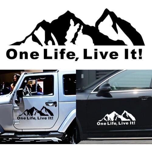 Car Door Mountains Quote decals sticker for car decoration Vinyl Wrap Mountain Car Stickers Car Styling decal Accessories