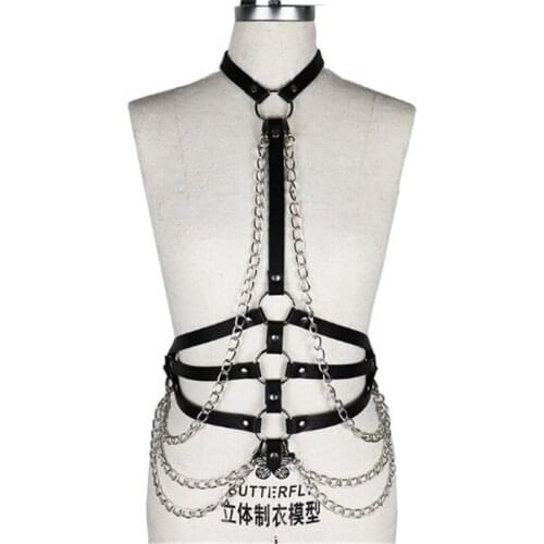 BDSM Sexy langerie For Women Body Harness Bra Chest Bondage Erotic Cosplay Lingerie Cage Bra Gothic Garter Belt Suspenders