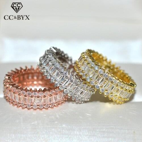 CC Rings For Women S925 Sterling Silver Cubic Zirconia Creative Fashion Jewelry Bridal Wedding Ring Anel Drop Shipping CC3117