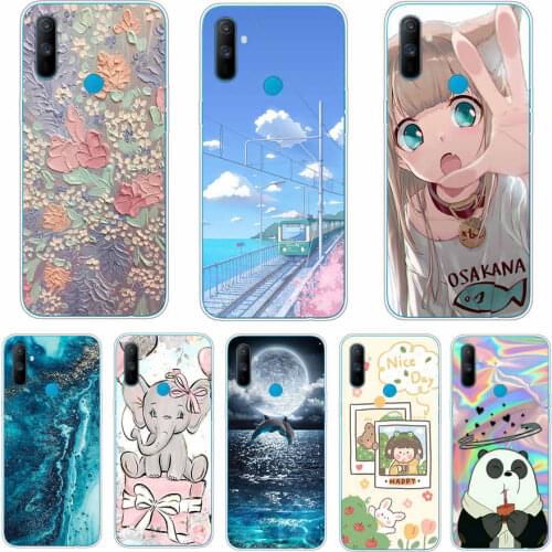 Case For Realme C3 Case Soft Silicon TPU Back cover For OPPO Realme C3 RMX2020 C 3 Coque Capa Funda 6.5inch flower