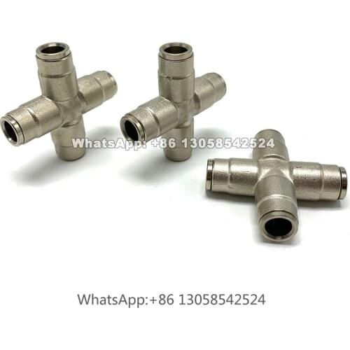 Four-way Quick Connector, Slip Lock Fitting, Slip Connector for Mist Cooling System, Cross Connector