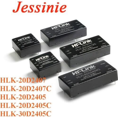 DC-DC Isolated Non-regulated DC DC Power Supply Module 24V to 5V 12V 20W 30W DC to DC HLK-20D2412 20D2405 20D2405C 30D2405C