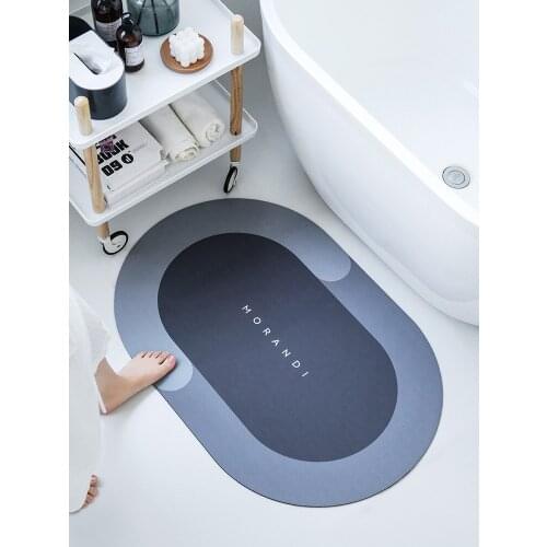 Diatom Mud Absorbent Pad Toilet Floor Soft Diatomaceous Earth Non Slip Foot Simple Solid Bathroom Water Sucking Antisk Carpet