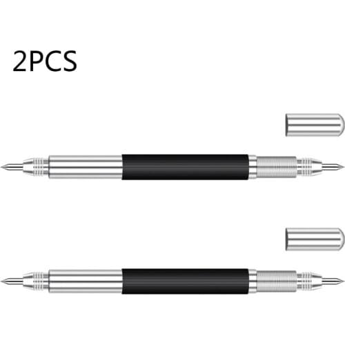 Double Ended Tungsten Carbide Scribing Pen Tip Steel Scriber Scribe Marker Metal