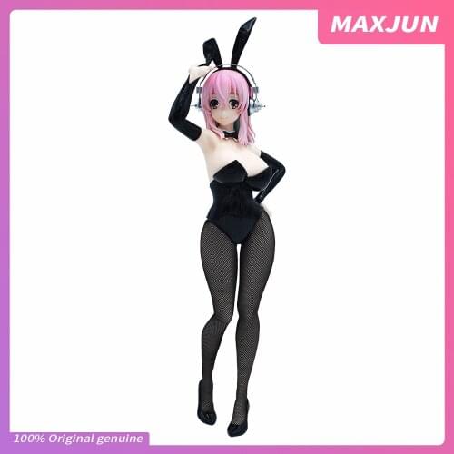 MAXJUN Genuine Anime SUPER SONICO THE ANIMATION Figure SUPERSONICO Sexy bunny girl 28cm PVC Model Toys 1/6 sexy Anime Figure
