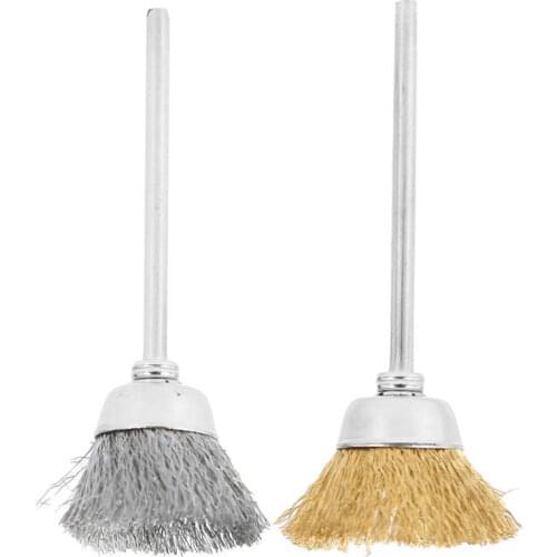 Nail Drill Bit Cleaner Brass Wire Nail Drill Bit Cleaning Brush Nail Polishing Head Cleaner Manicure Tool Accessory