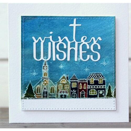 Good Word "wintertime Wishes" Metal Cutting Dies Stencils DIY Scrapbooking Album Paper Cards Craft Decorative Embossing New